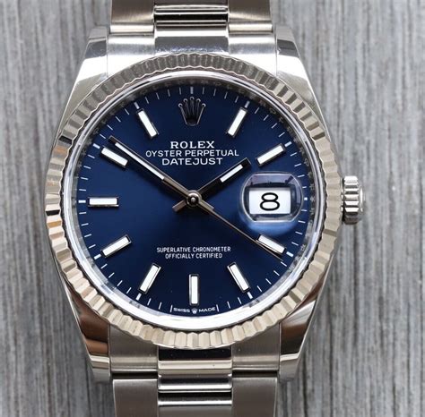 rolex datejust 36mm blue bezel